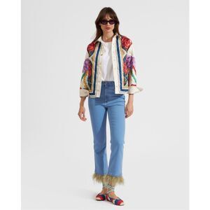 La DoubleJ Edie Jacket Taormina Placée Ivory in Twill Size Small
